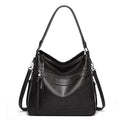 Soft Leather Women's Tote Vintage Multi-pocket Shoulder Bag