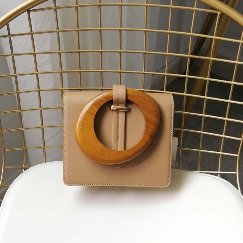 Chain wooden wrist high-end crossbody bag