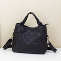 Genuine Leather Women's Casual Patchwork Geometric Female Handbag Fashion Colorful Random Spliced Shoulder Tote Bag