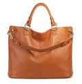 new high-grade first layer cowhide ladies handbags European and American fashion leather handbags shoulder slung tote bag