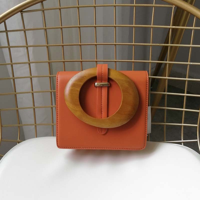Chain wooden wrist high-end crossbody bag