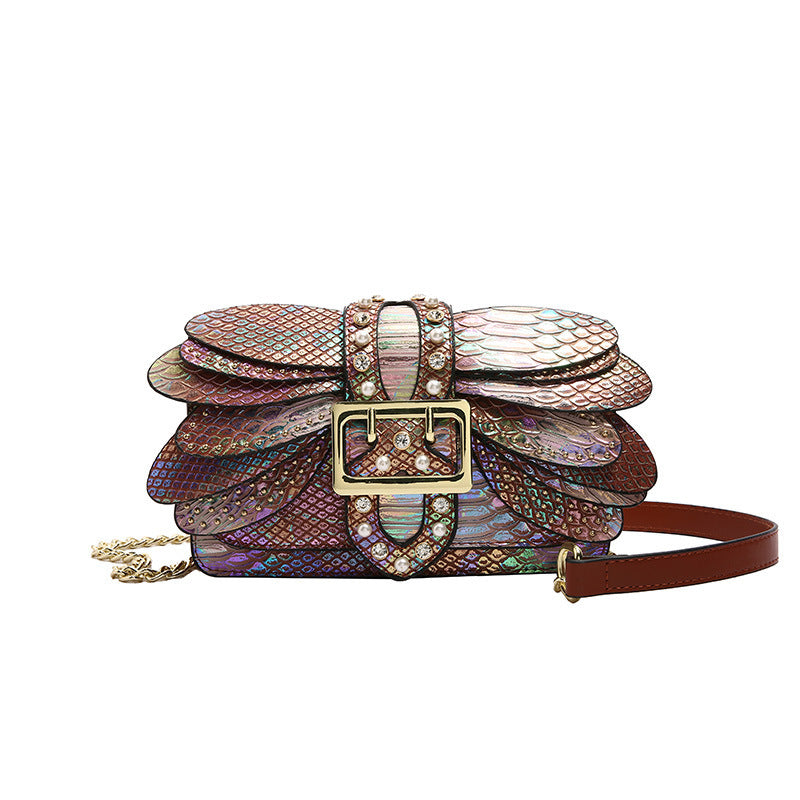 Studded Chain Shoulder Crossbody Bag