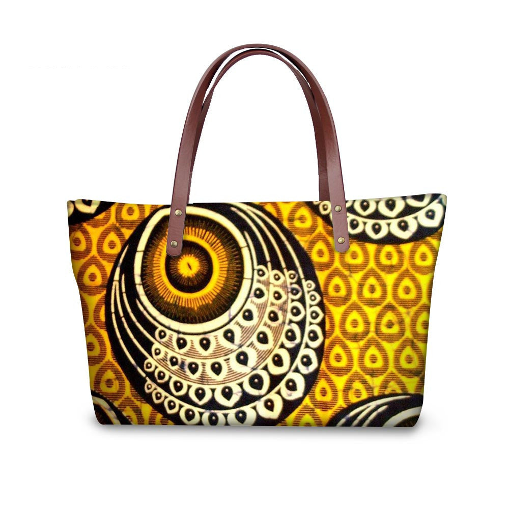 Tote bag with mandala design on a white background