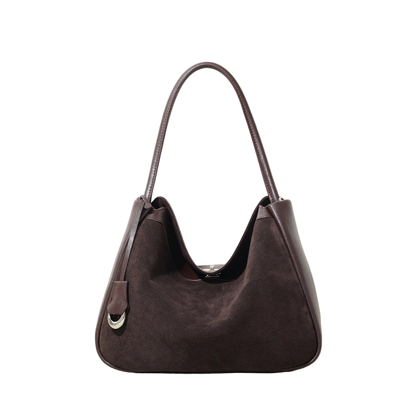 Brown handbag on a light background