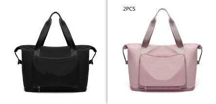 Black and pink bags side by side with '2PCS' text above.
