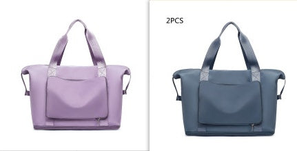 Two bags, one purple and one blue, on a white background with '2PCS' text.