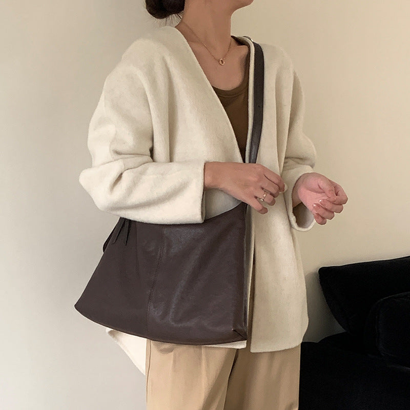 Genuine Leather Shoulder Tote Bag